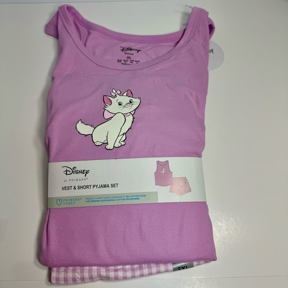 NWT. Disney Primark Aristocats Marie PJ set. Size 2X. Tank top and shorts set - Picture 1 of 9